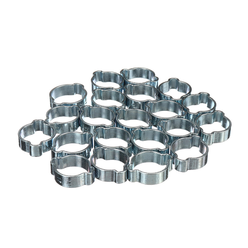 150Pcs Adjustable Double Ear O Hydraulic Hose Fuel Clamp Sealing Pressure 5-20mm