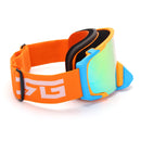Motorcycle Racing Anti Fog Goggles Dual Lens Outdooors Snowboard Ski Snowboard Dumb Orange Frame