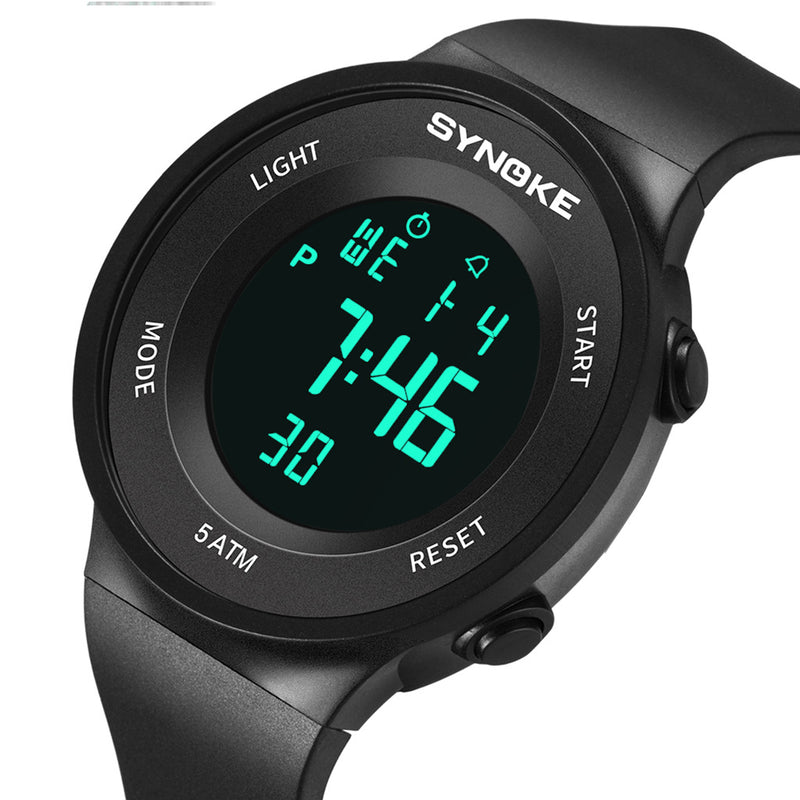 SYNOKE 9199 Fashion Student Watch 5ATM Waterproof Luminous Display Multi-function Sport Digital Watch