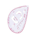 Multi-function 6403 Grading Angle Ruler Button Buckle Pocket Collar Line Ruler Button Positioning Proofing Ruler Patchwork Ruler