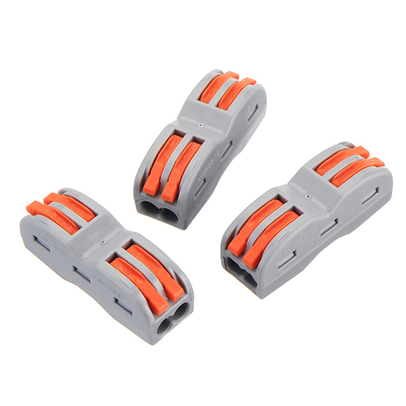 Minleaf 48Pcs Electrical Wiring Household 2PIN Docking Connector Electrical Connectors Wire Terminal Block Universal Electrical Wire Connector