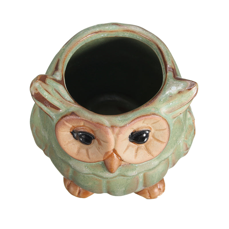 Garden Ceramic Owl Succulent Plants Flower Pot Mini Plant Planters Home Garden Decor