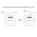 1 Gang 1 Way Touch Wall Light Switch Glass with Remote Control
