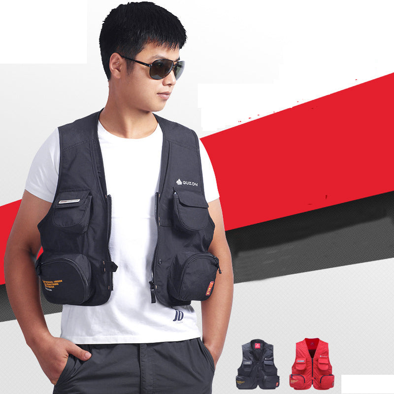 L-XXXL IPX4 Waterproof Fishing Vest Outdoor Safety Life Jacket Boat Drifting Survival Vest