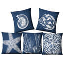 Compass American Ocean Style Linen Pillow Case Home Fabric Sofa Mediterranean Cushion Cover
