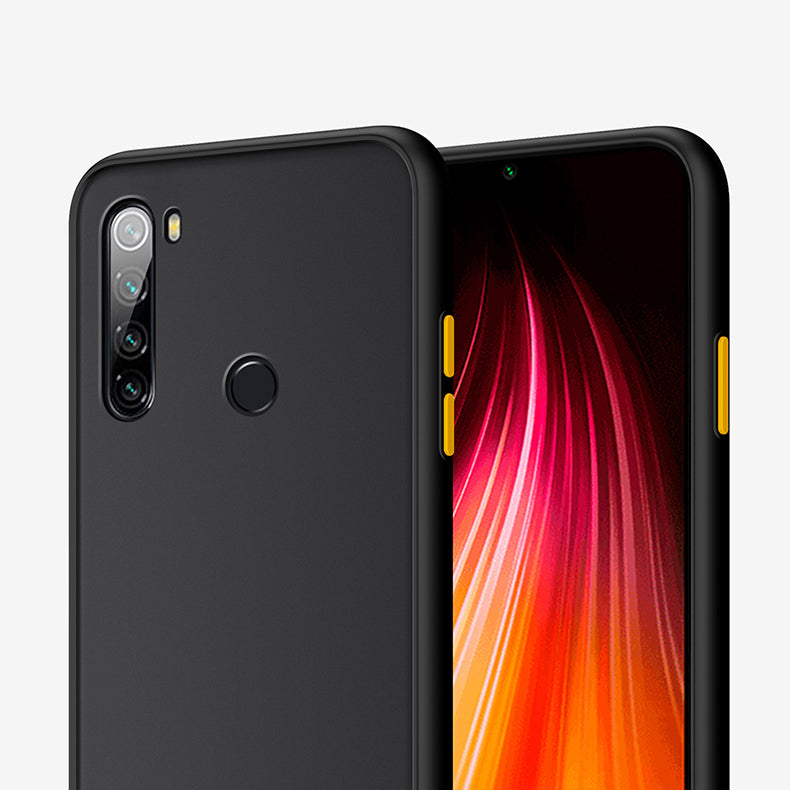 For Xiaomi Redmi Note 8 Case Bakeey Armor Shockproof Anti-fingerprint Matte Translucent Hard PC&Soft TPU Edge Protective Case