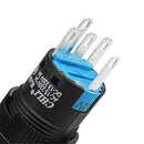 Machifit LAY16-11 DC 12V 16mm Momentary Switch 6 Pin Push Button Swith Blue