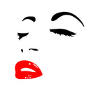 Miico FX1258 Red Lip Beauty Girl Wall Sticker Wall Art Home Decoration Stiker