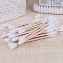 500 Pieces Double Head Wooden Stick Cotton Swab Disposable Double-ended Wooden Stick