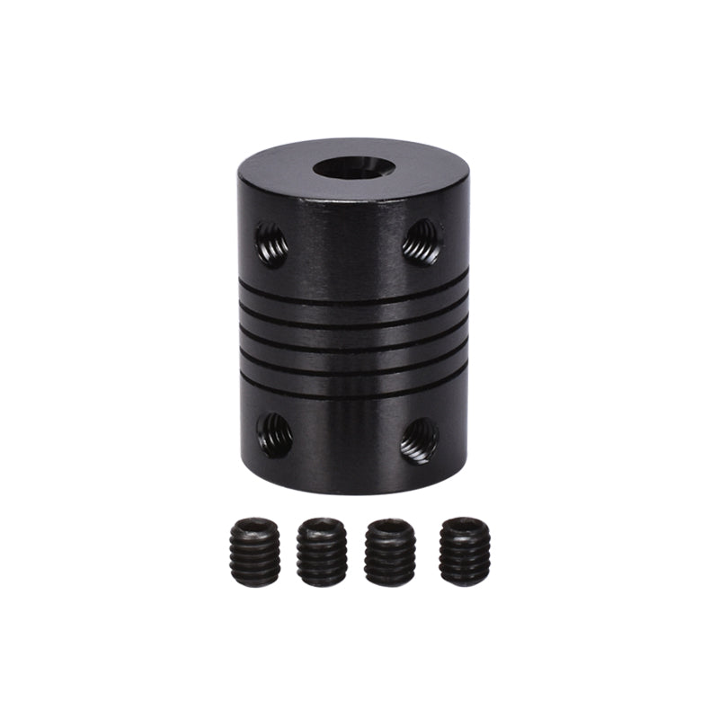 2Pcs Black 5x5mm Aluminium Stepper Motor Shaft Coupler for CNC 3D Printer Part