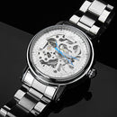 JIJIA Luxury Men Watch Hollow Roman Number Fashion Automatic Mechanical Watch