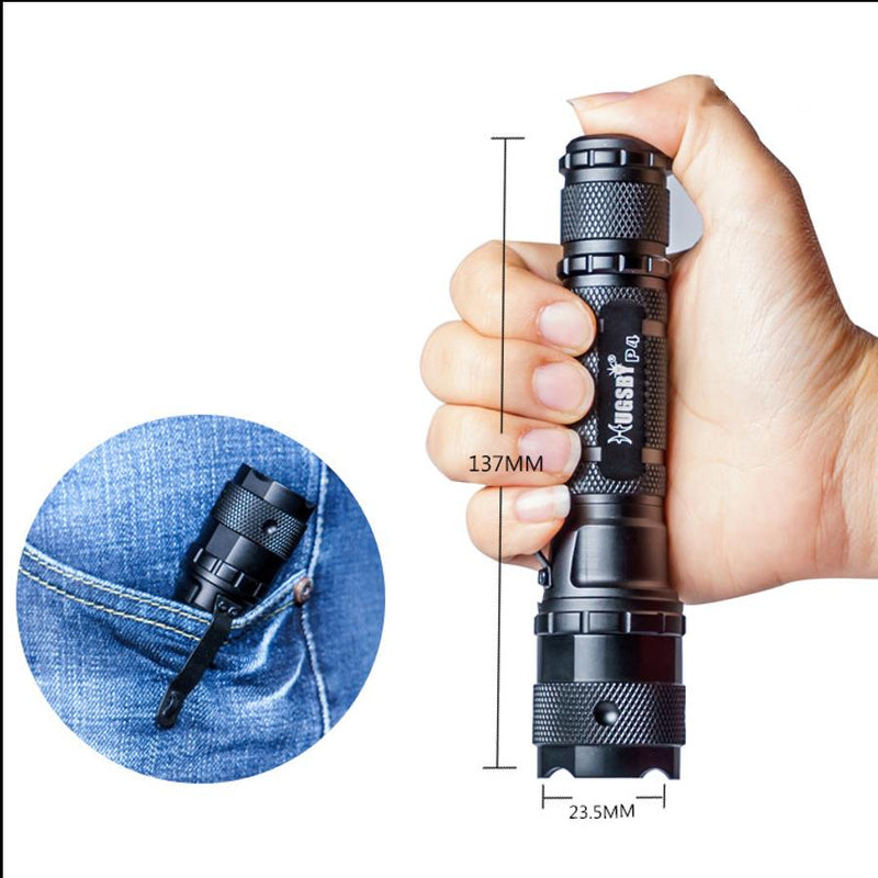 Hugsby P4 XP-G2 400Lumens 3Modes Portable Brightness EDC Tactical LED Flashlight