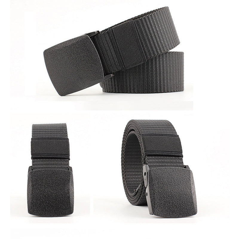 130cm Men Women Adjustable Quick Release No Metal Military Anti Allergy Nylon Canvas Tactical Belt