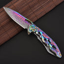LAOTIE ZA12 195mm Stainless Steel Folding Knife Outdoor Hiking Survival Tools Kit Mini Pocket Knife