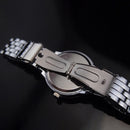 Fashion Crystal Luxury Big Number Stainless Steel Band Men Women Quartz Watch