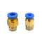 1.75mm/3mm Brass Pneumatic Connector Quick Joint For 3D Printer J-head Remote Extruder