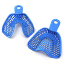10pcs Plastic Steel Dental Impression Trays Denture Model Materials