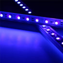 2PCS 50CM 5050 SMD UV Purple LED Strip Aluminum Tube Bar Light + Power Supply