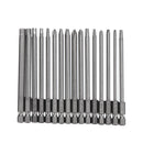 Drillpro 16pcs 100mm Screwdriver Bits Set Torx Hex Screwdriver Bit