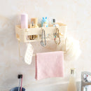 Bathroom Towel Combination Rack Multi-purpose Sorting Shelf Hook No Holes No Mark Hanging