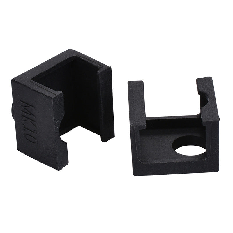 10Pcs Upgrated MK10 Black Silicone Protective Case for Aluminum Heating Block 3D Printer Part