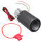 63MM Auto Car Carbon Fiber Exhaust Pipe End Tip Muffler with Blue LED Light