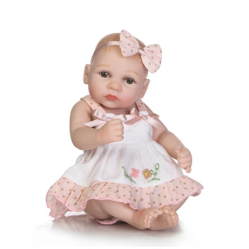 NPK 10 Inch 26cm Twins Reborn Baby Soft Silicone Doll Handmade Lifelik Baby Girl Dolls Birthday Gift