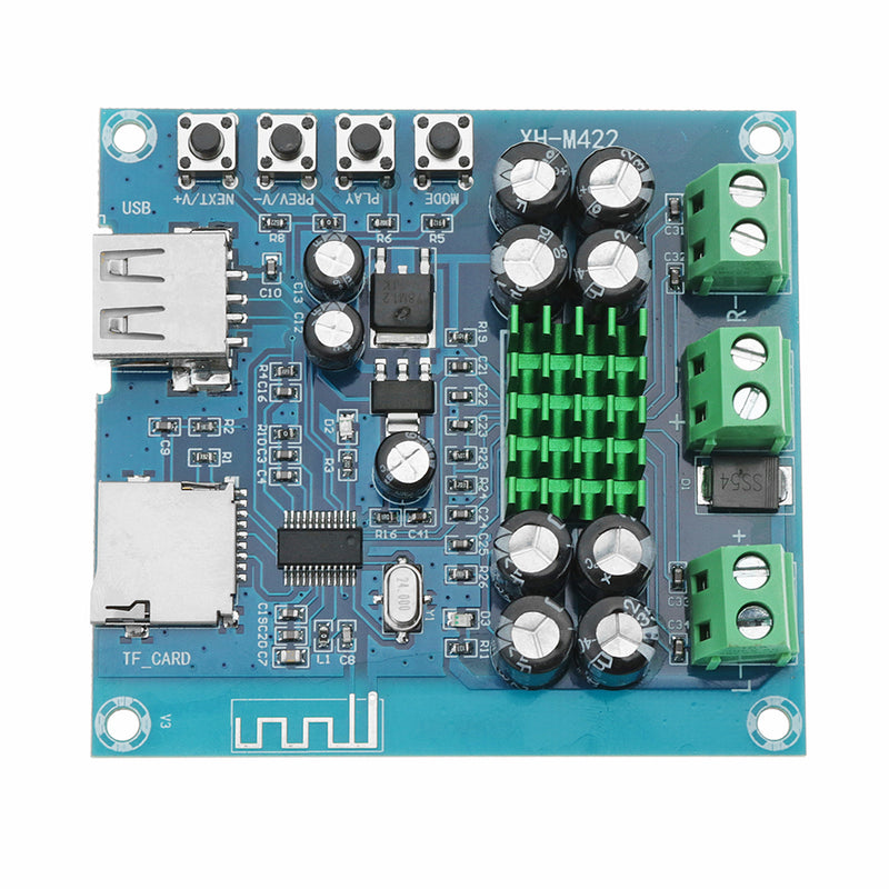 DC 12V To 24V 2X50W XH-M422 bluetooth Power Amplifier Board TPA3116D2 Digital Amplifier