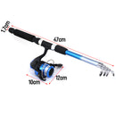 ZANLURE 13pcs/set 5.2:1 BB Fishing Rod Reel Combo
