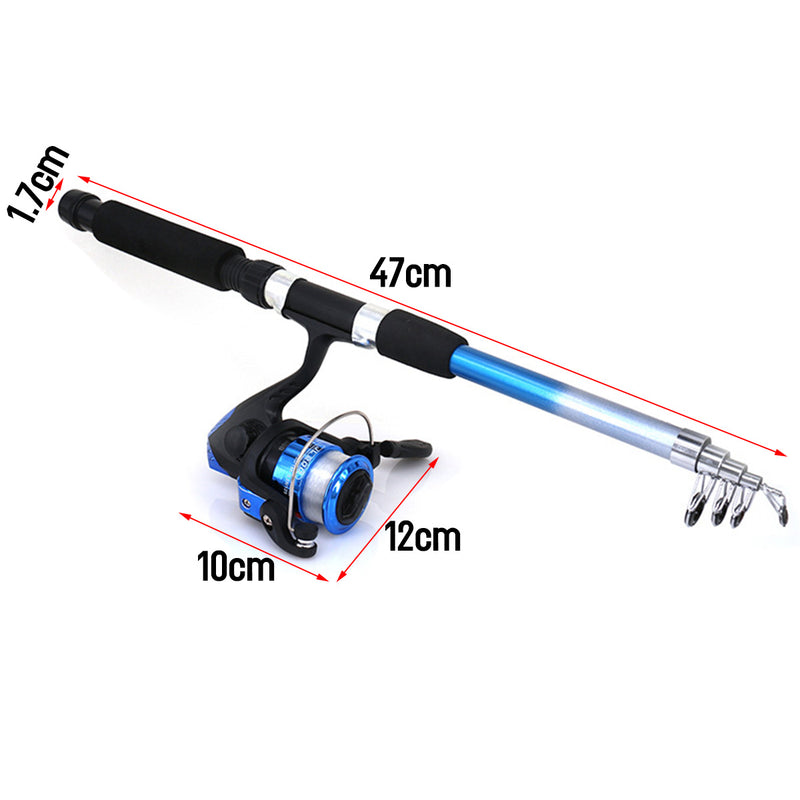 ZANLURE 13pcs/set 5.2:1 BB Fishing Rod Reel Combo