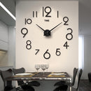 Creative Personality Simple Fashion Wall Clock 3d Acrylic Mirror Wall Stickers Clock Living Room Diy Wall Clock