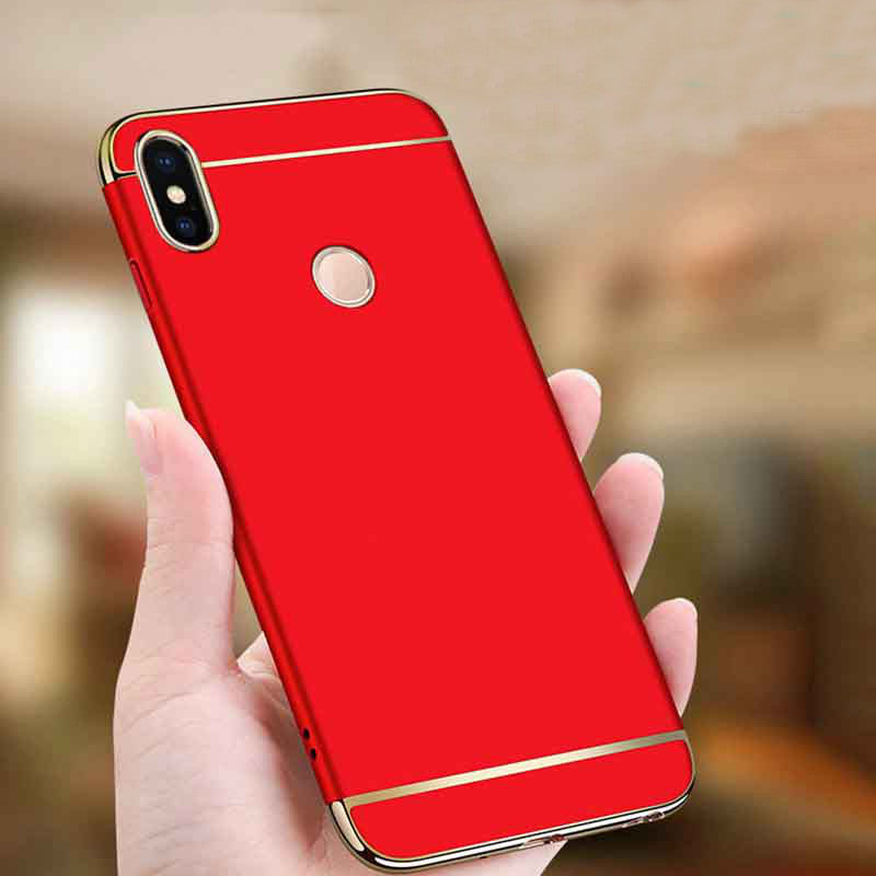 Bakeey Ultra-thin 3 in 1 Plating Frame Splicing PC Hard Protective Case For Xiaomi Redmi Note 6 Pro