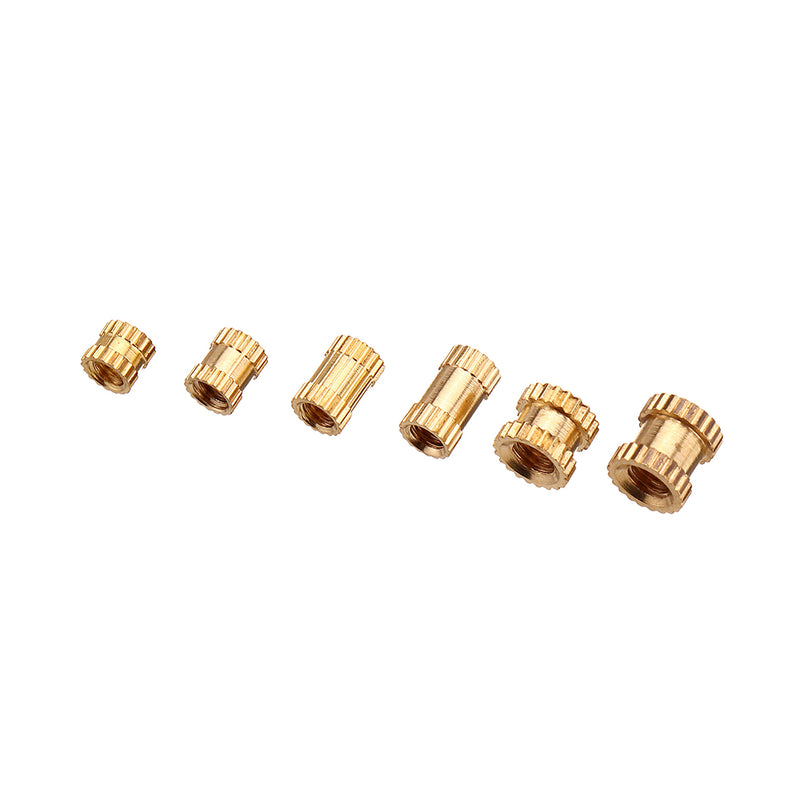 Suleve MXBN1 200Pcs M2/M2.5/M3 Knurled Brass Threaded Insert Nut Female Thread Embedment Nuts Assortment