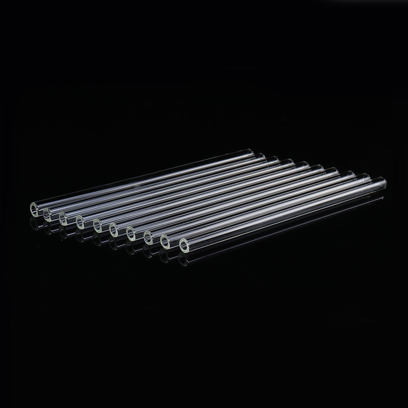 10Pcs Length 200mm OD 10mm 1.5mm Thick Wall Borosilicate Glass Blowing Tube Lab Factory School Home Tubes