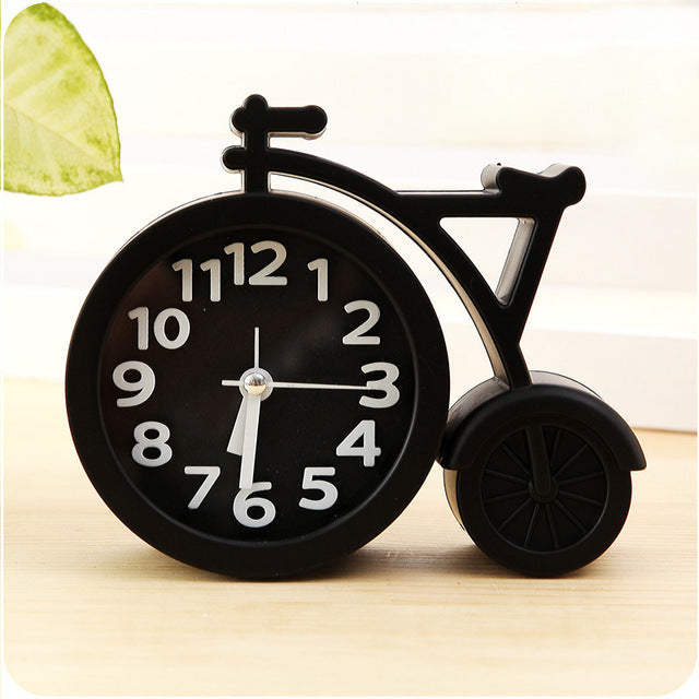 Creative Portable Mini Mute Children Student Clock Bike Office Table Alarm Clocks Home Decor