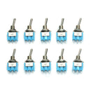Wendao MTS-103 AC 125V 6A 3 Pins Toggle rocker Switch ON/OFF/ON SPDT 10pcs