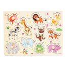 Zoo Animals Wooden Jigsaw Children Kids Baby Learning Educational Puzzle Toy