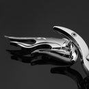 Motorcycle Aluminum Flame Skull Pattern Rearview Mirrors Decor For Harley