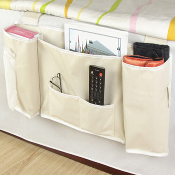 Bedside Hanging Bag Waterproof Oxford Magazine Book Storage Bag Car Seat Multi-Pocket Bag