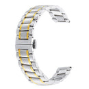 18-22mm Stainless Steel Watch Band Clasp Metal Strap Replacement With Spring Bars