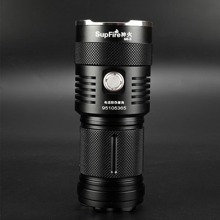 SupFire 1100 Lumens Flashlight 18650 Battery 5 Modes Portable Work Lamp With 4x18650 Battery Charger