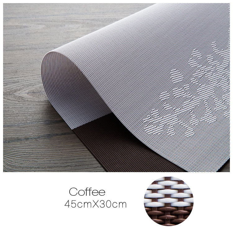 KCASA Placemat Fashion Pvc Dining Table Mat Disc Pads Bowl Pad Coasters Waterproof Table Cloth Pad S