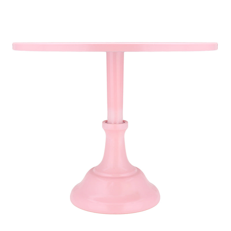 12 Inch Iron Round Cake Stand Pedestal White Pink Dessert Holder Wedding Party Decorations
