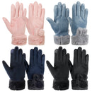 Women Winter Warm Gloves Outdoor Sport Touch Screen Windproof Full-finger Thermal Gloves