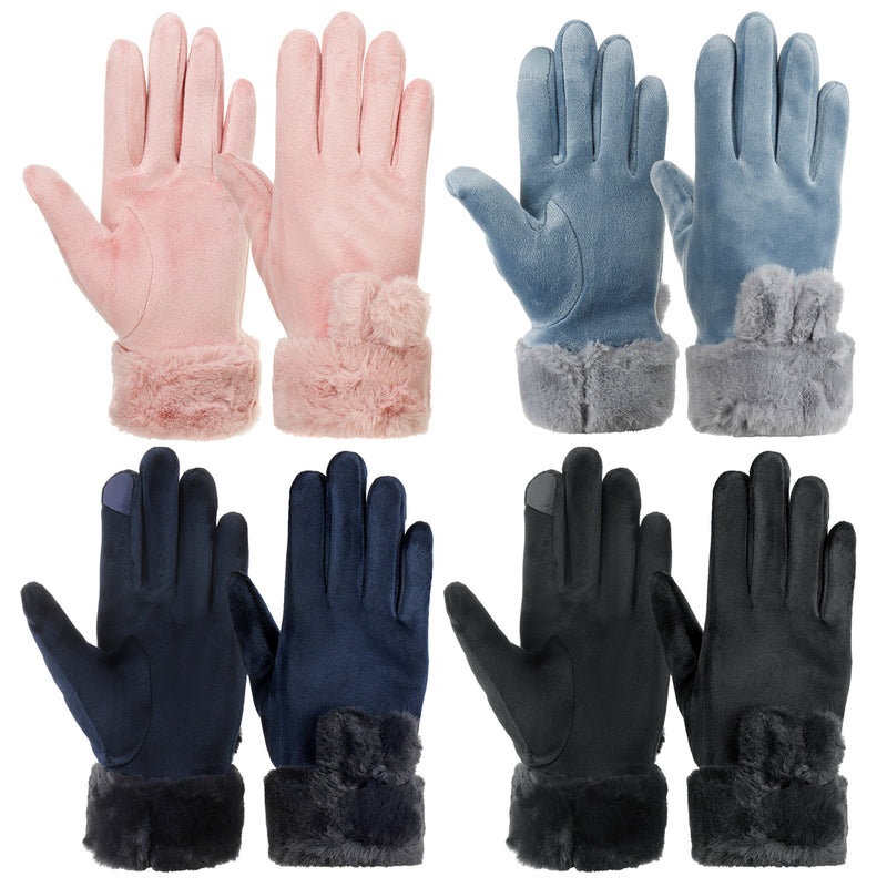 Women Winter Warm Gloves Outdoor Sport Touch Screen Windproof Full-finger Thermal Gloves