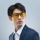 TS Night Vision Clip-on Glasses TAC Polarized Lenses Zinc Alloy 135 Degree Random Upturn Night Driving Clip