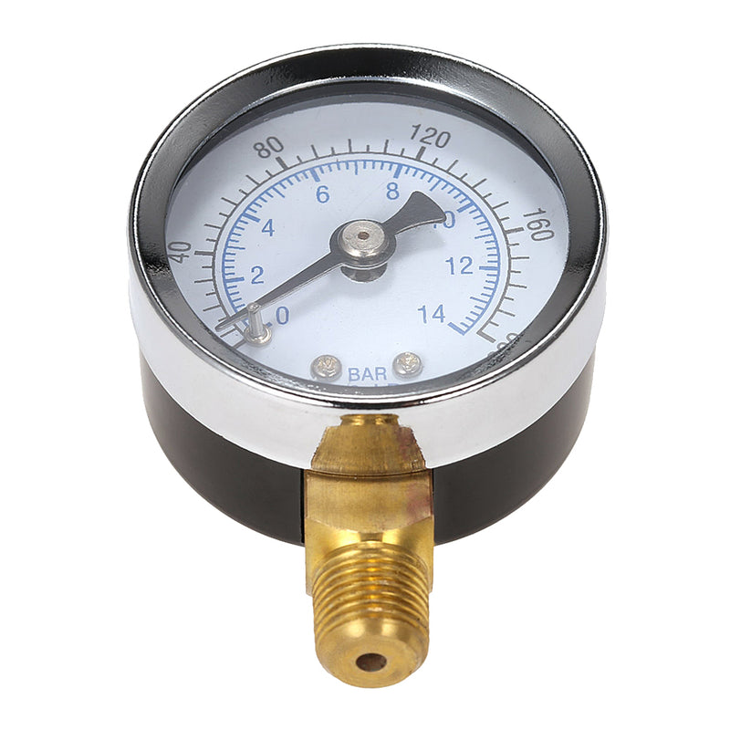 1.5'' Face Air Oil Water Pressure Gauge 1/8'' NPT 0-200 PSI Manometer 0-14 Bar