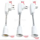 E27 LED Bulb Lamp Socket Flexible Adaptor Holder with On/Off Switch 30cm EU Plug