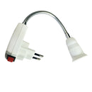 E27 LED Bulb Lamp Socket Flexible Adaptor Holder with On/Off Switch 40cm EU Plug