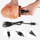 Himalayan Salt Lamp Ionizing Air Purifier Rock with Dimmable Switch/Wood Base EU Plug 220V